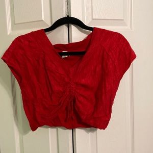 Red crop top